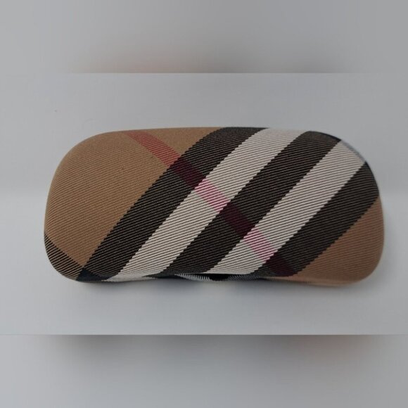 NEW Burberry Sunglasses Case 2 PACK SET OF 2 Glasses Beige Nova Check 6" x 2.5" - Picture 8 of 8